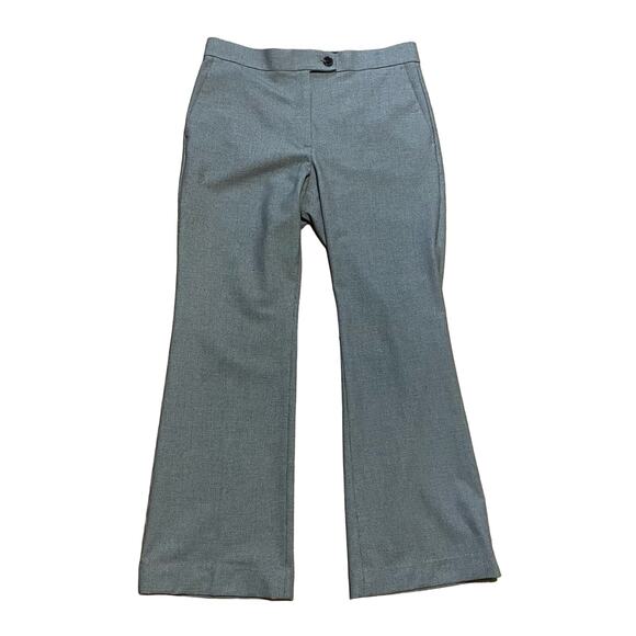 Ann Taylor Black White Herringbone Wide Leg Dress Pants 12 - Picture 2 of 6